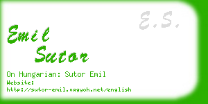 emil sutor business card